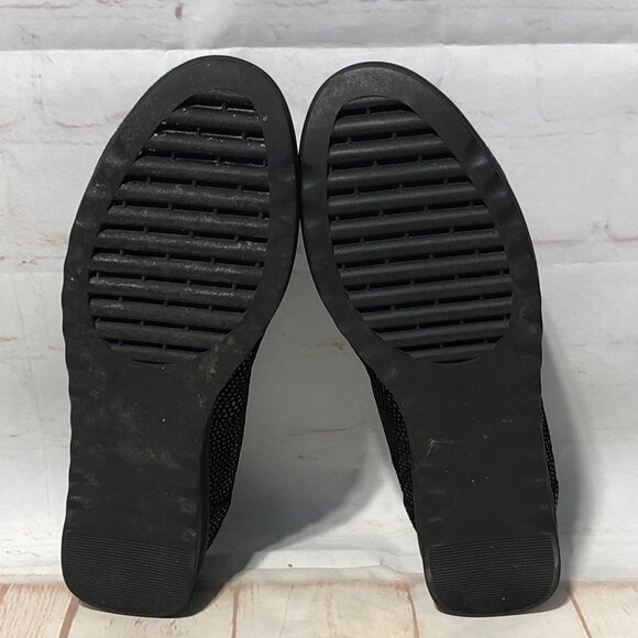 VANELi SPORT WOMEN'S SUEDE SHIMMERY BLACK PATTERN SLIP ON SHOES COMFORT SIZE 7.5 - Picture 8 of 13